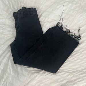 black wide leg jeans